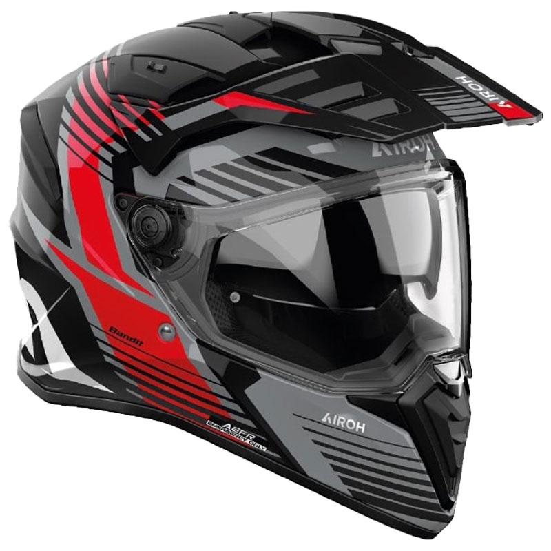 Enduro helma na motorku Airoh Bandit Spicy červená Veľkosť: XS
