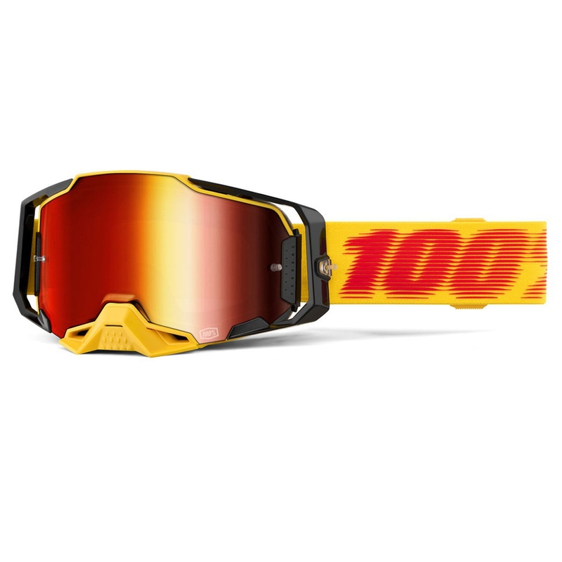 Motokrosové okuliare 100 % ARMEGA Tetsu s červeným plexisklom