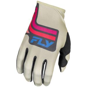 Motokrosové rukavice FLY Racing Lite sivo-ružovo-modré