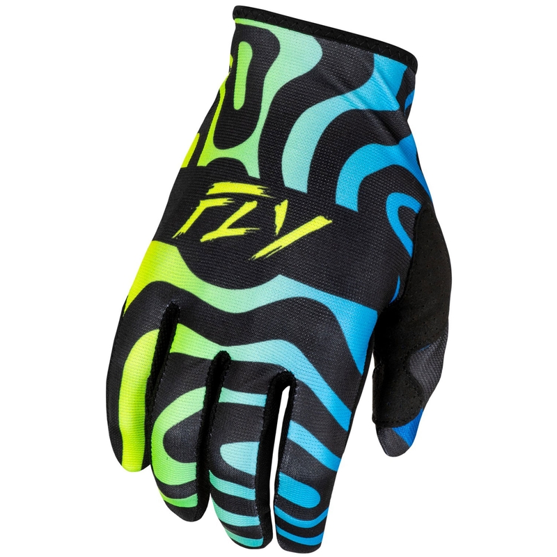 Motokrosové rukavice FLY Racing Lite modro-modro-žlté