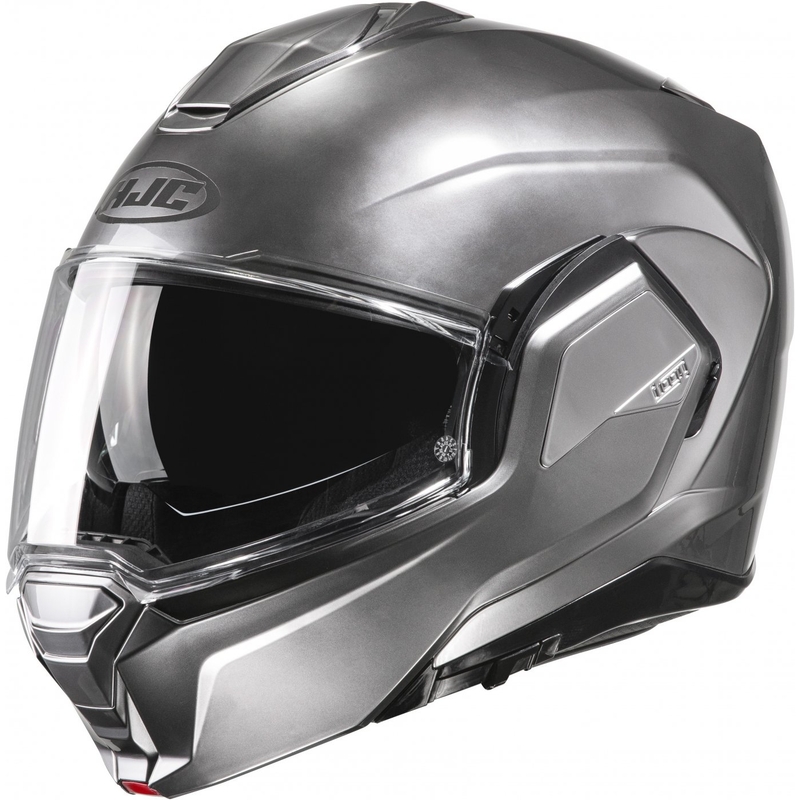 Preklápacia helma na motorku HJC i100 Solid strieborná