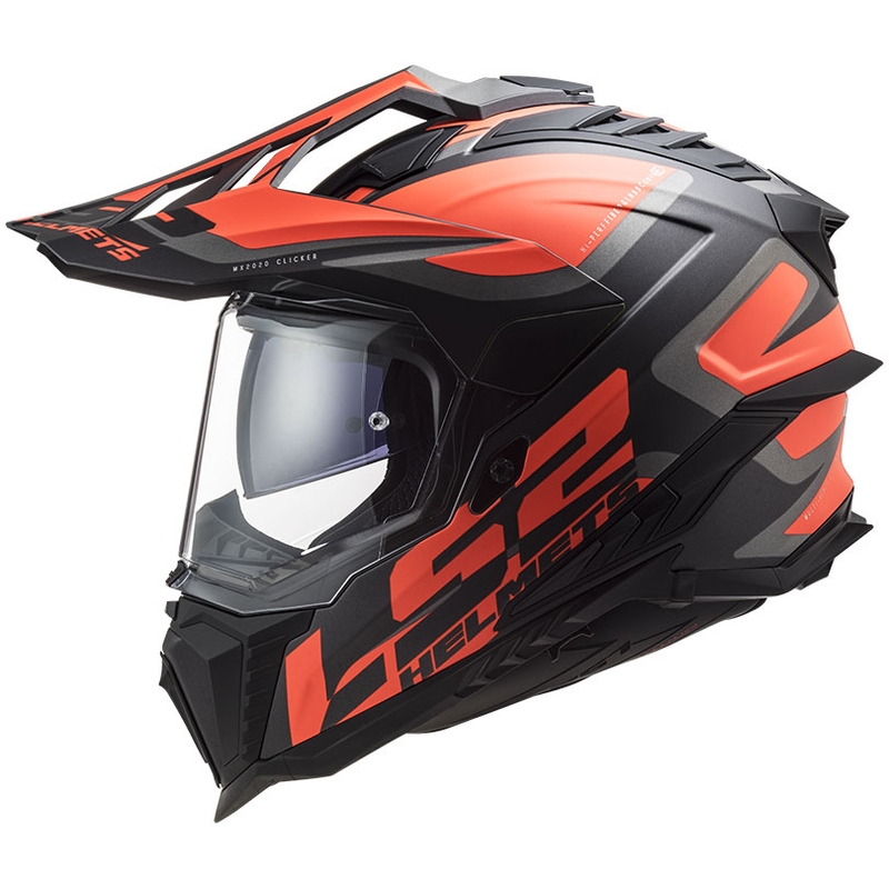 Enduro helma LS2 MX701 Explorer Alter čierno-fluo oranžovo-šedá matná