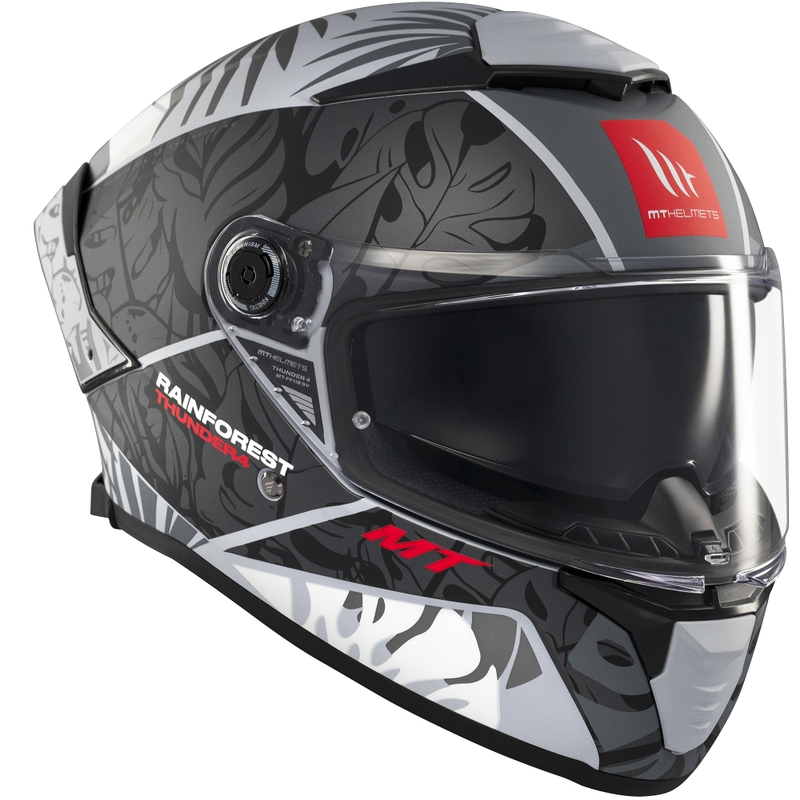 Integrálna helma na motorku MT Thunder 4 SV Rainforest čierno-biela