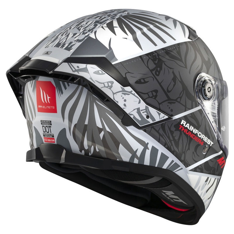 Integrálna helma na motorku MT Thunder 4 SV Rainforest čierno-biela
