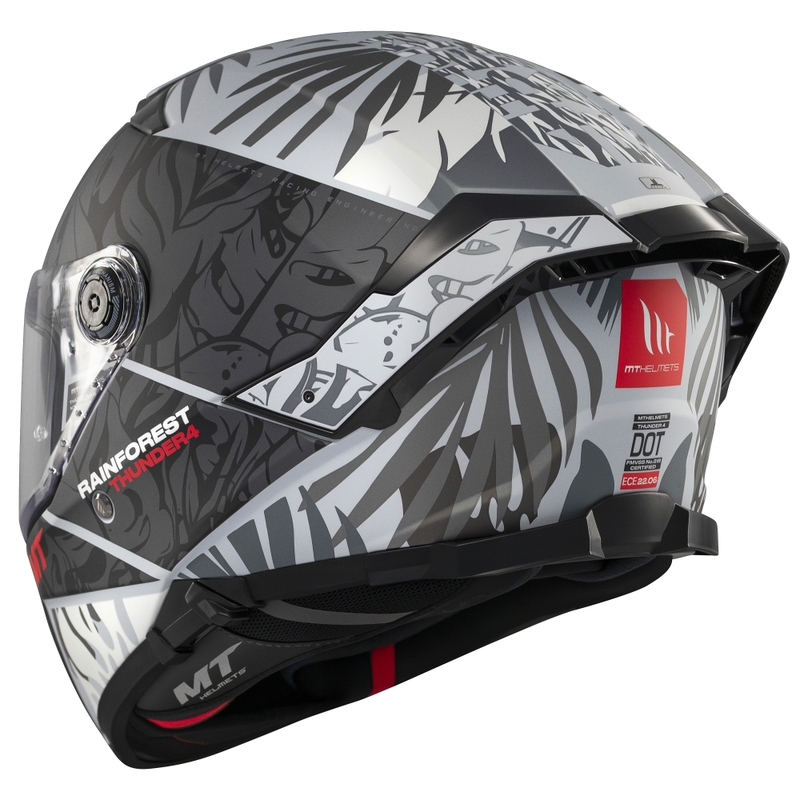 Integrálna helma na motorku MT Thunder 4 SV Rainforest čierno-biela