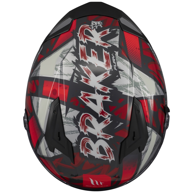 Integrálna prilba na motorku MT Braker SV Fury čierno-šedo-červená