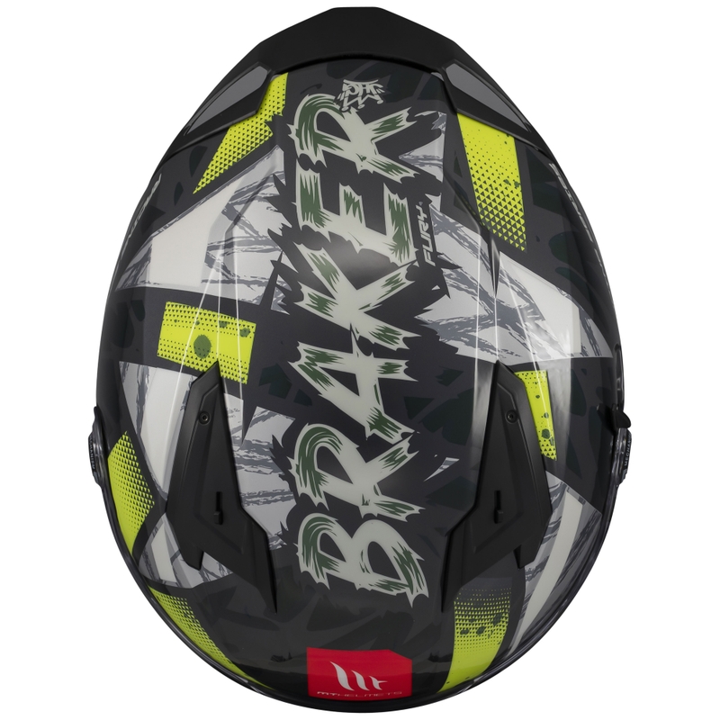 Integrálna prilba na motorku MT Braker SV Fury šedo-fluo žltá