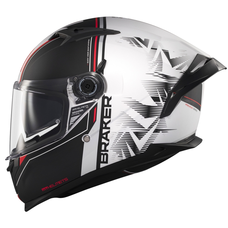 Integrálna prilba na motorku MT Braker SV Charm matná čierno-biela