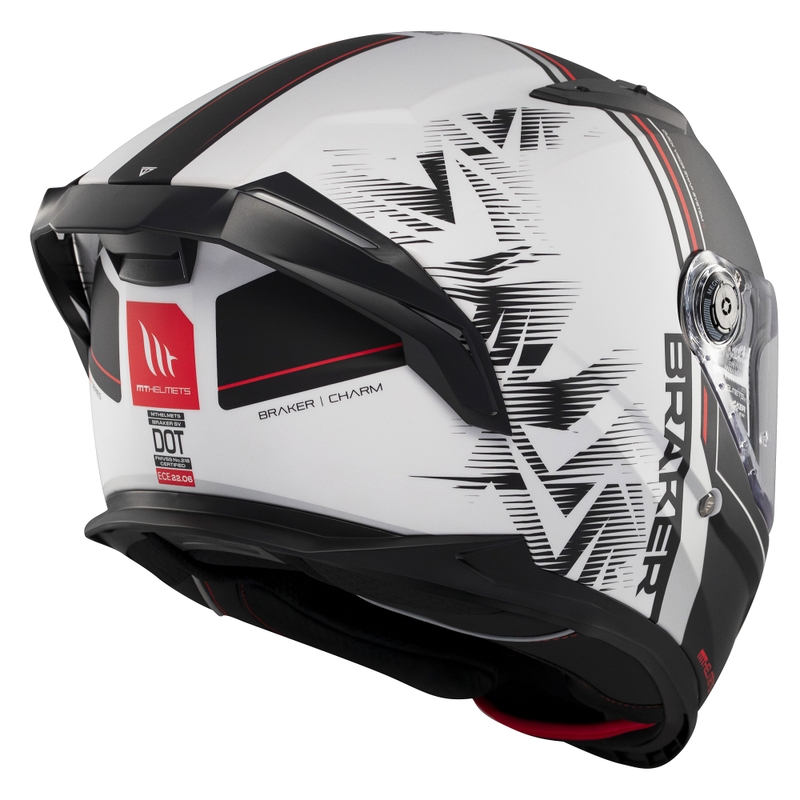 Integrálna prilba na motorku MT Braker SV Charm matná čierno-biela