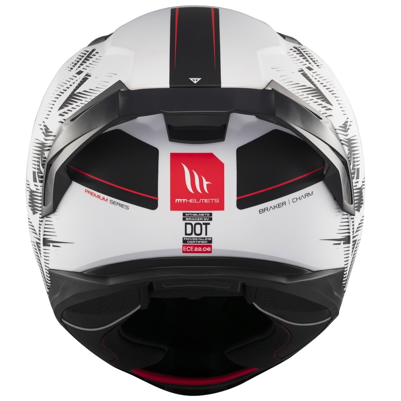 Integrálna prilba na motorku MT Braker SV Charm matná čierno-biela