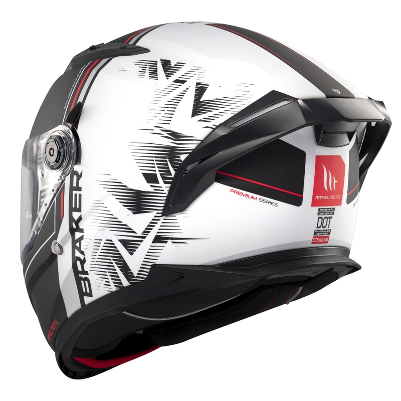 Integrálna prilba na motorku MT Braker SV Charm matná čierno-biela