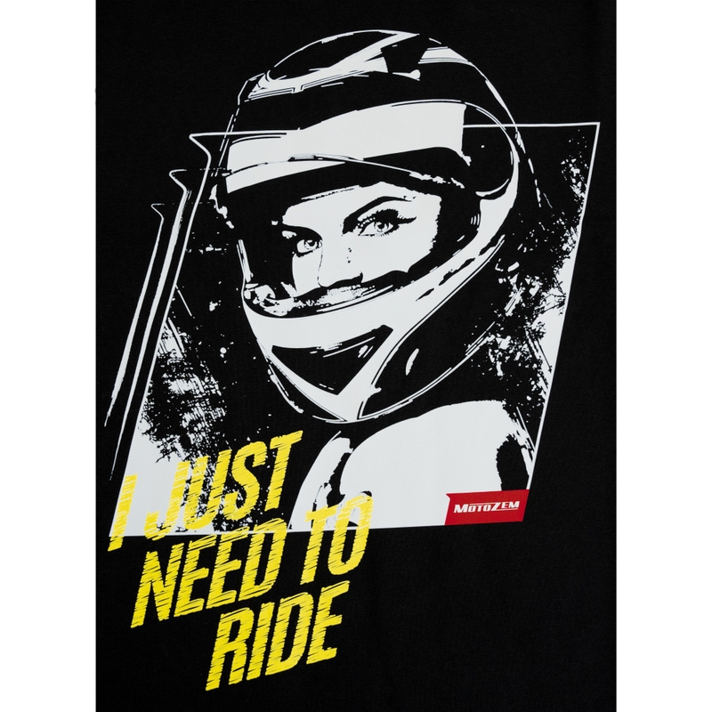 Dámske tričko MotoZem Girl čierne