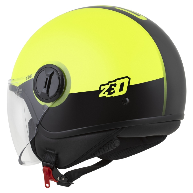 Otvorená helma ZED C35 fluo žlto-čierna