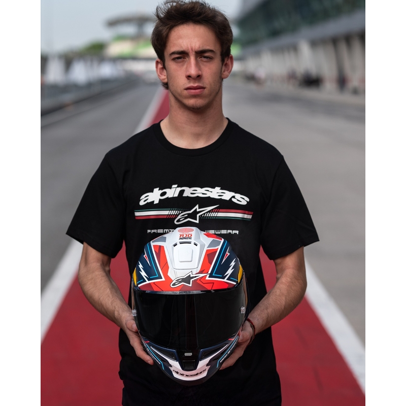 Integrálna helma na motorku Alpinestars Supertech R-10 limitovaná edícia Pedro Acosta matná modro-červeno-biela