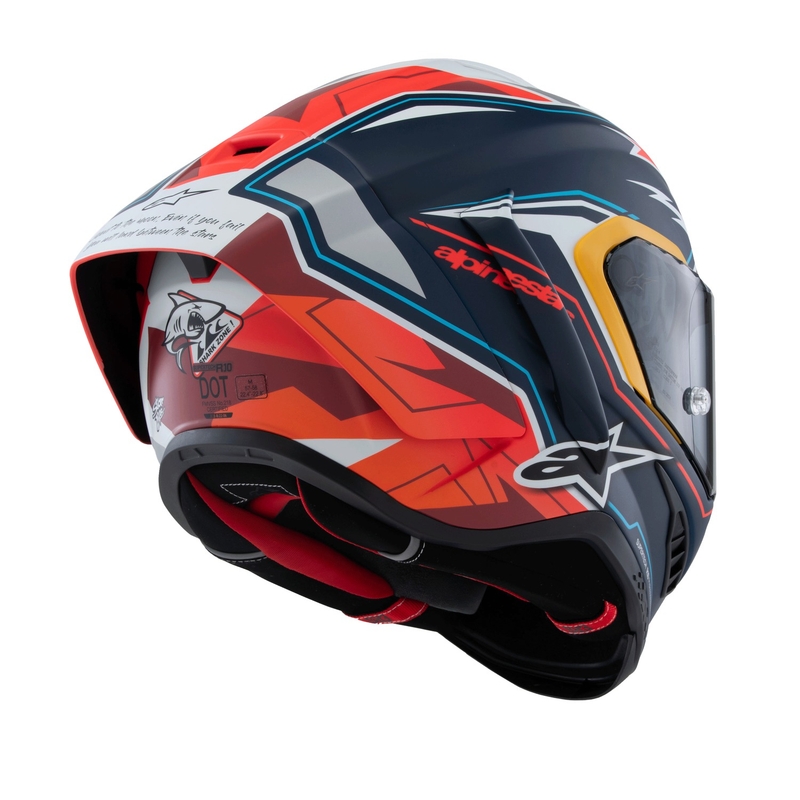 Integrálna helma na motorku Alpinestars Supertech R-10 limitovaná edícia Pedro Acosta matná modro-červeno-biela
