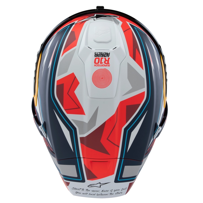 Integrálna helma na motorku Alpinestars Supertech R-10 limitovaná edícia Pedro Acosta matná modro-červeno-biela