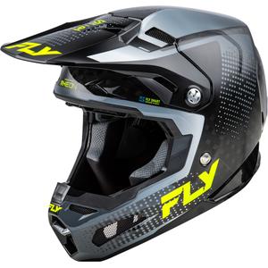Motokrosová prilba na motorku FLY Racing Formula S Carbon šedo-fluo žltá