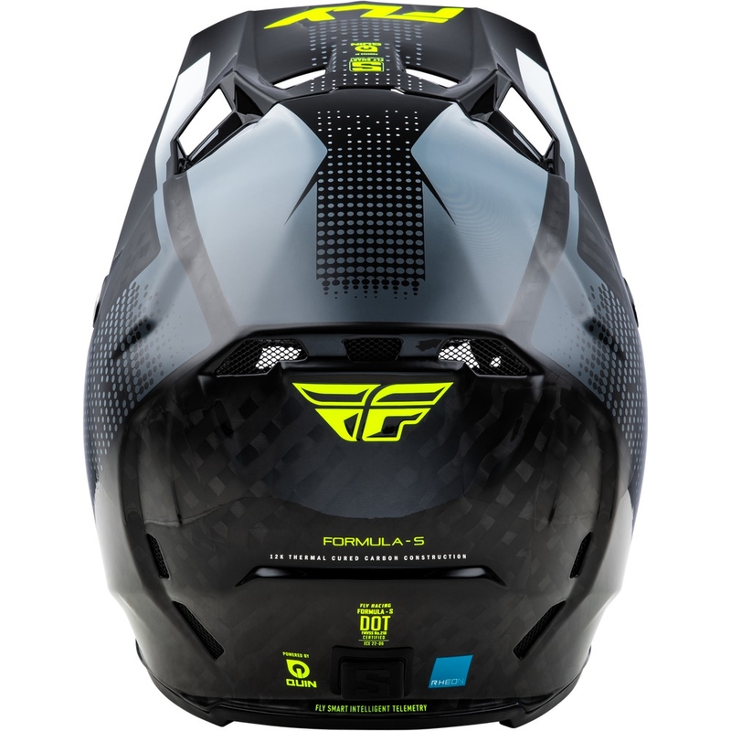 Motokrosová prilba na motorku FLY Racing Formula S Carbon šedo-fluo žltá