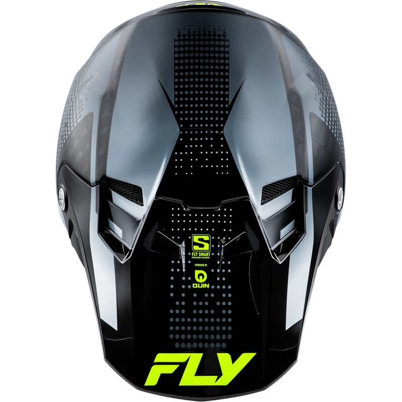 Motokrosová prilba na motorku FLY Racing Formula S Carbon šedo-fluo žltá