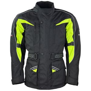 Bunda na motorku Roleff Kodra čierno-fluo žltá