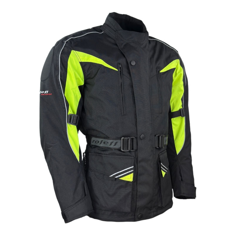 Bunda na motocykel Roleff Kodra čierno-fluorescenčno žltá