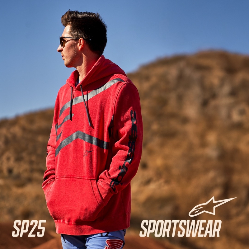 Mikina Alpinestars Unbound Hoodie červená