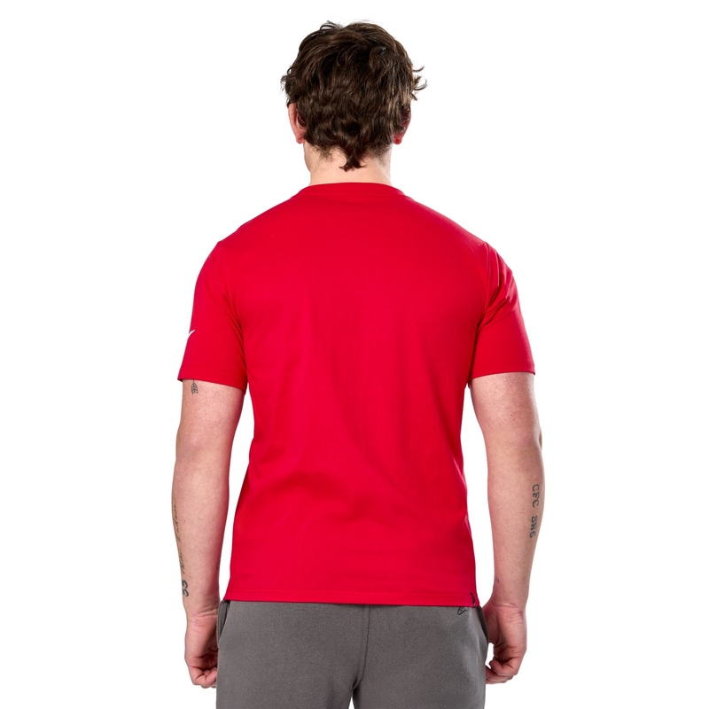 Tričko Alpinestars Linear Wordmark 2.0 CSF červeno-biele