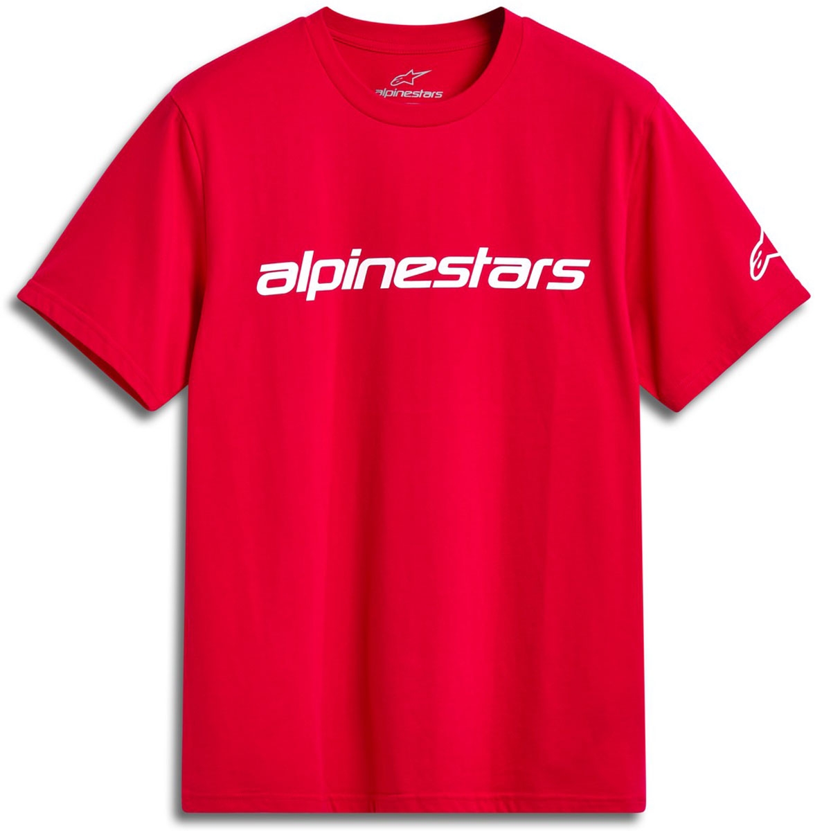 Tričko Alpinestars Linear Wordmark 2.0 CSF červeno-biele Veľkosť: S