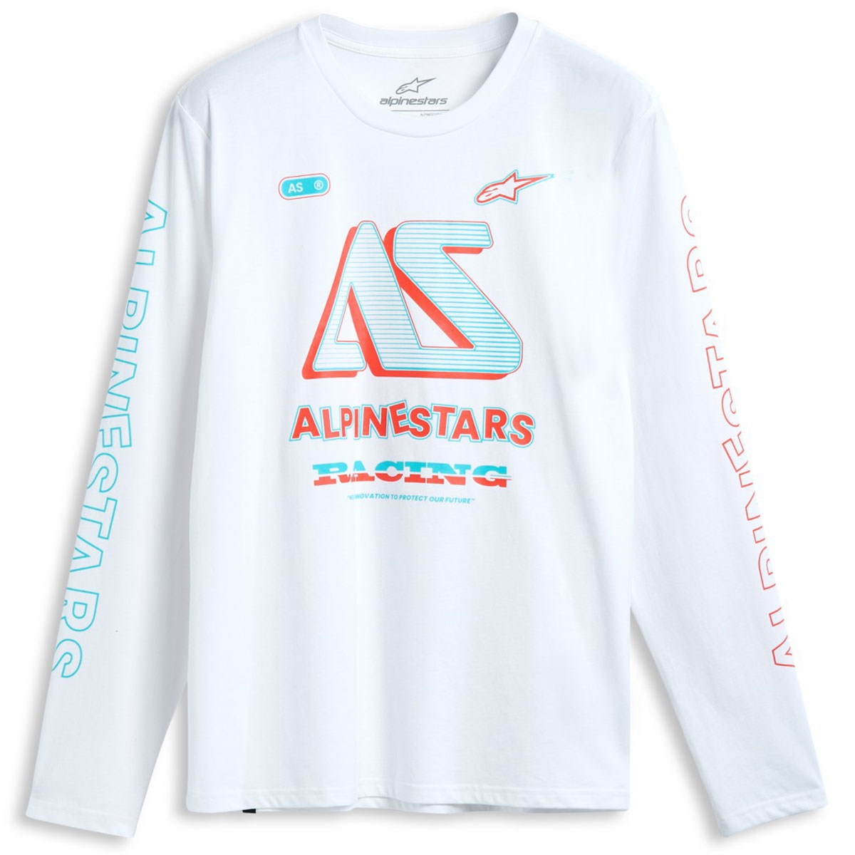 Tričko s dlhým rukávom Alpinestars Ayess CSF biele Veľkosť: S