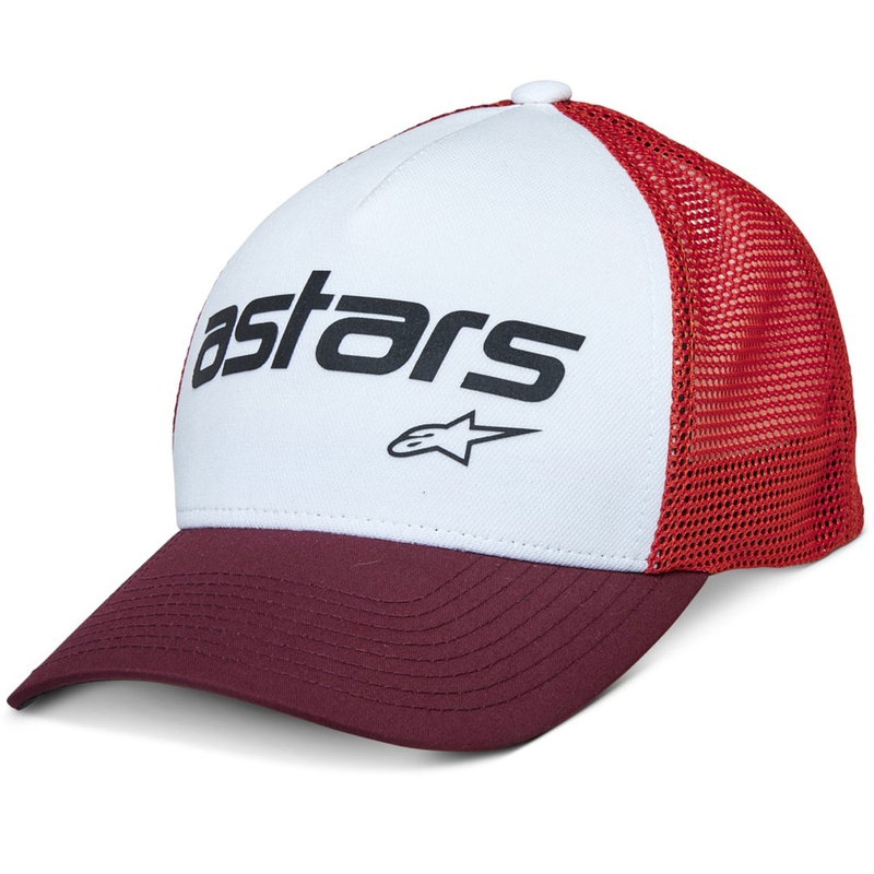 Šiltovka Alpinestars Vital Trucker bielo-hnedo-červeno-oranžová