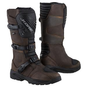 Topánky na motorku Kore Adventure Long 3.0 hnedé - II. akosť