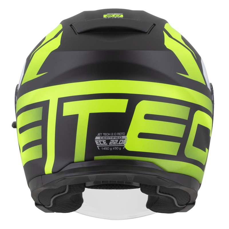 Otvorená prilba na motorku Cassida Jet Tech 2.0 RoTo matná čierno-fluo žlto-biela