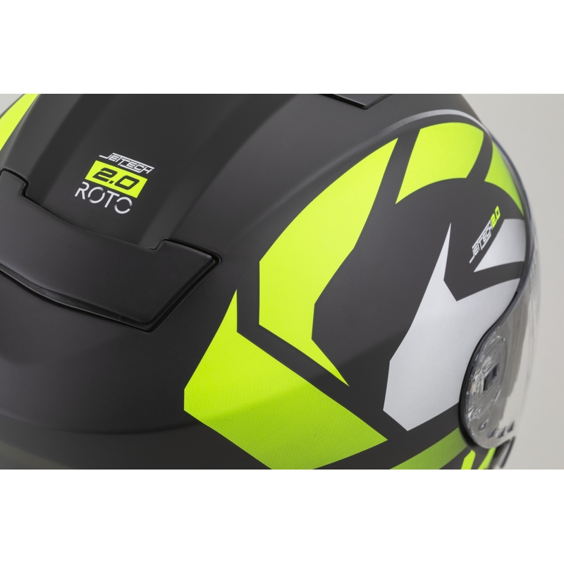 Otvorená prilba na motorku Cassida Jet Tech 2.0 RoTo matná čierno-fluo žlto-biela
