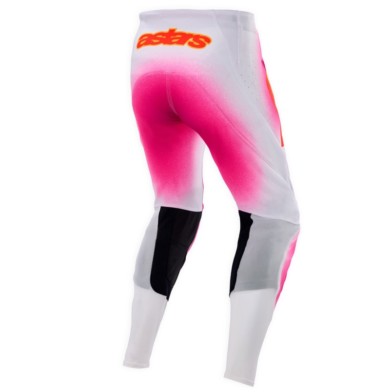 Motokrosové nohavice Alpinestars Supertech limitovaná edícia MIG fluo ružovo-bielo-oranžové