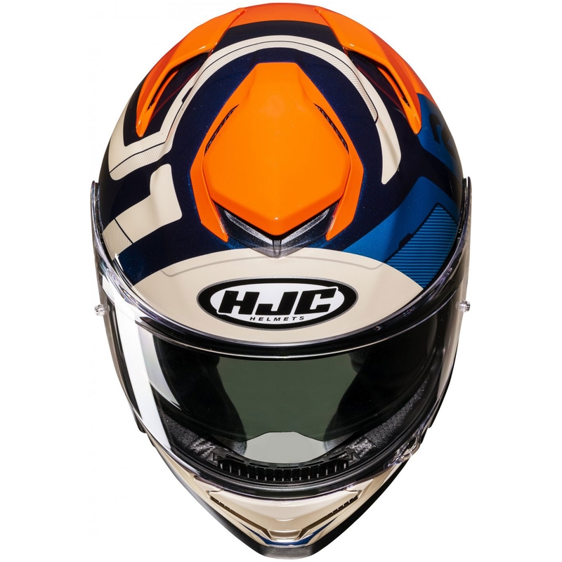 Integrálna prilba na motorku HJC RPHA 71 Cozad MC27 modro-oranžovo-béžová
