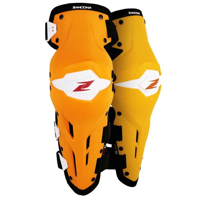 Kolenné chrániče na motorku Zandona X-Treme Kneeguard oranžovo-biele