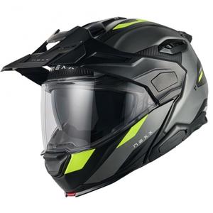 Výklopná helma na motorku Nexx X.Lifecountry Terra matná šedo-fluo žltá