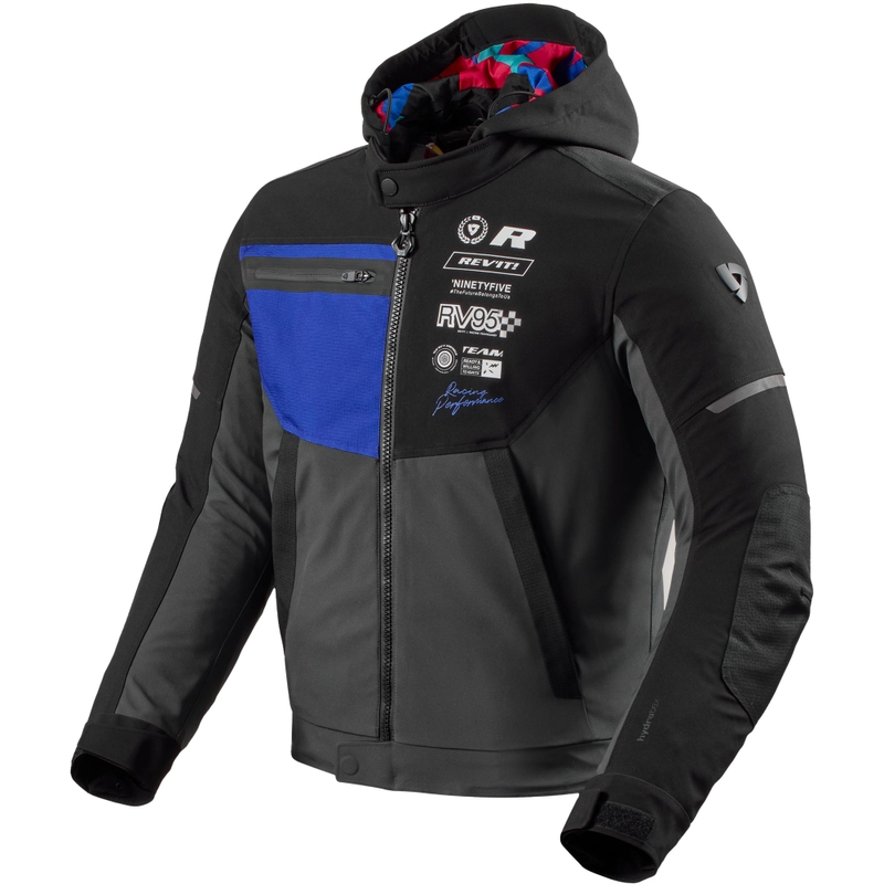 Bunda na motorku Revit Haste H2O čierno-modrá