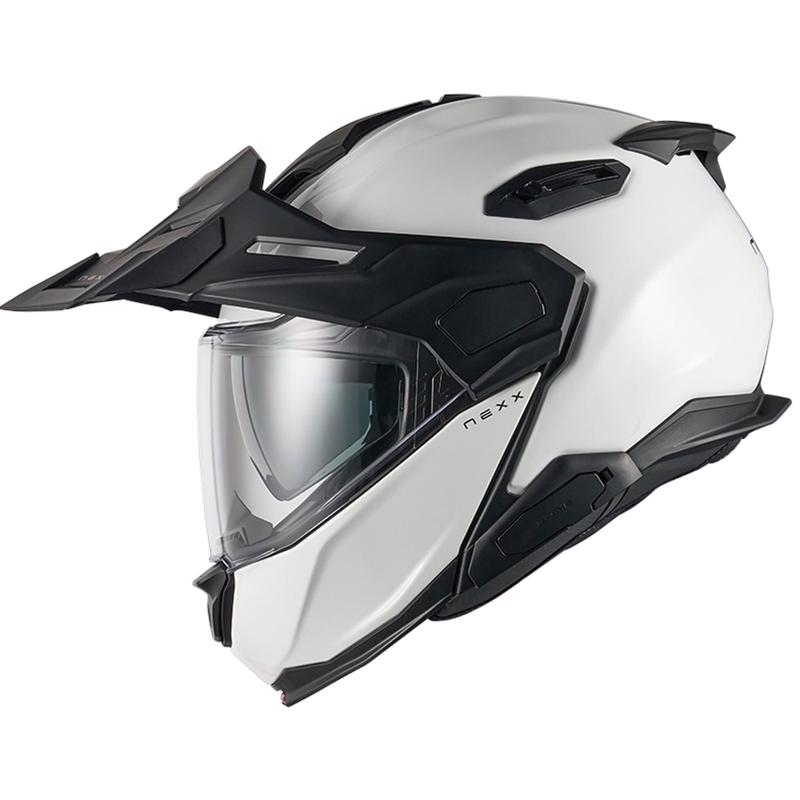 Výklopná helma na motorku Nexx X.Lifecountry Plain biela výpredaj