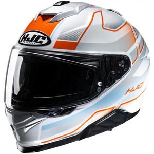 Integrálna prilba na motorku HJC i71 Iorix MC27 bielo-oranžovo-sivá