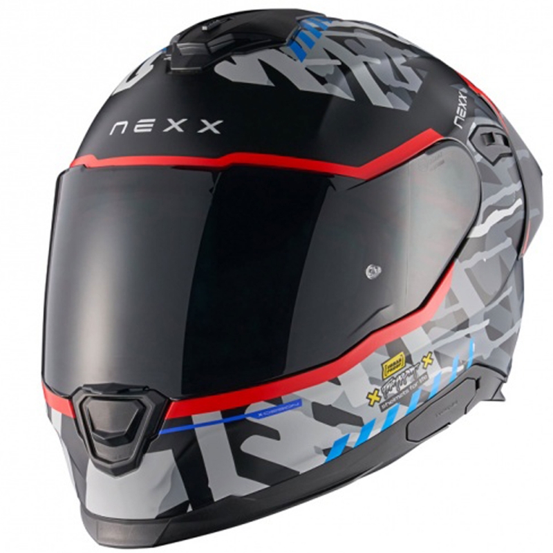 Integrálna helma na motorku NEXX Y.100R Urbangram čierno-červená