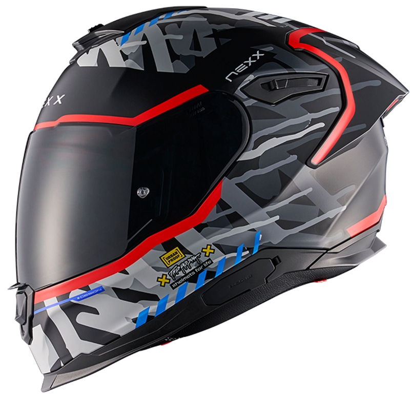 Integrálna helma na motorku NEXX Y.100R Urbangram čierno-červená