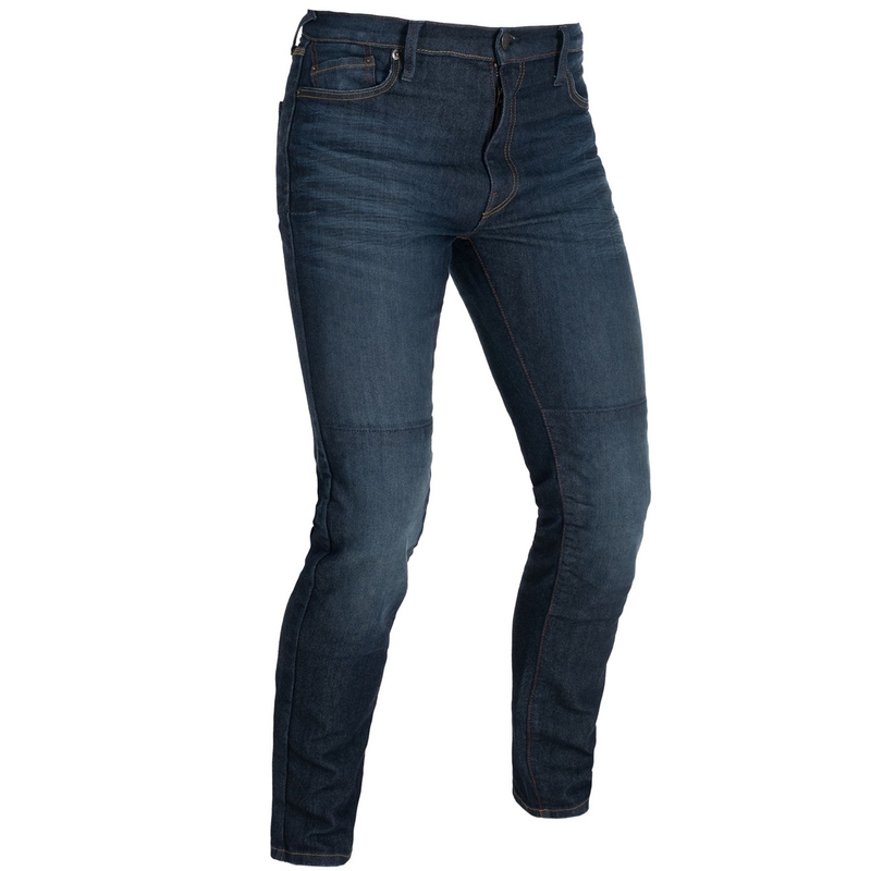 Džínsy na motocykel Oxford Original Approved AAA Slim Jeans sprané modré