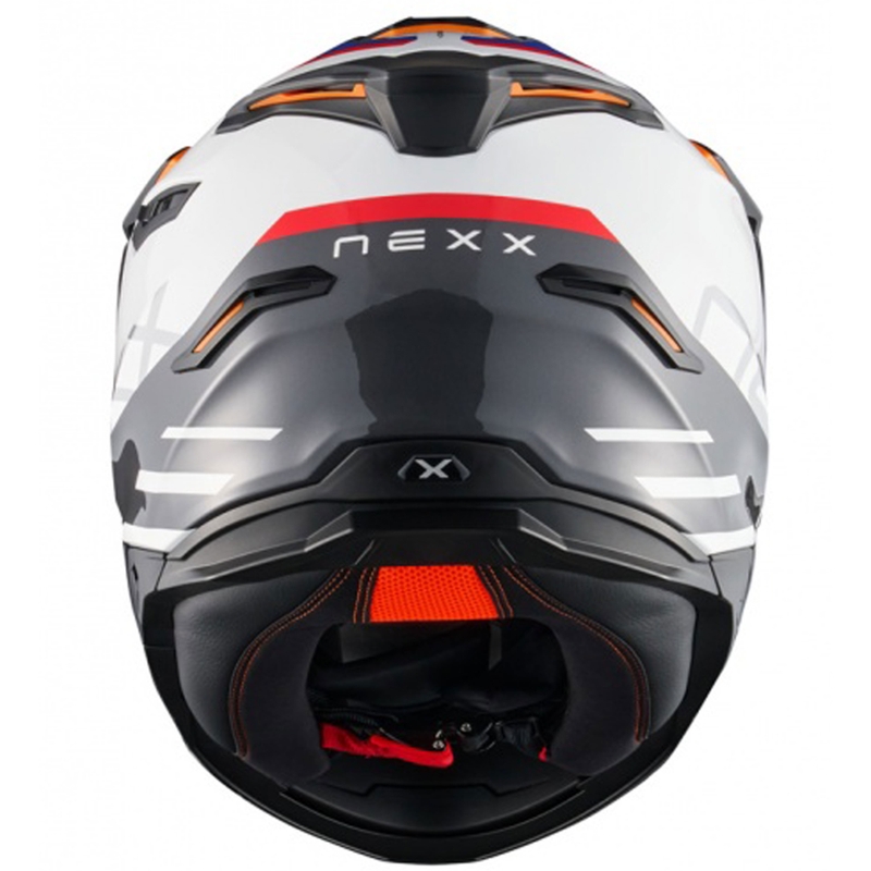 Enduro prilba na motorku NEXX Y.TRAVL Quest bielo-modro-červená