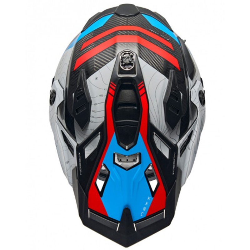 Enduro helma na motorku Nexx X.WED3 Furka modro-červená
