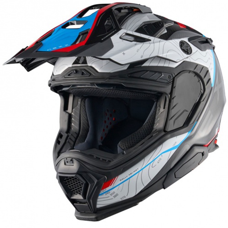 Enduro helma na motorku Nexx X.WED3 Furka modro-červená