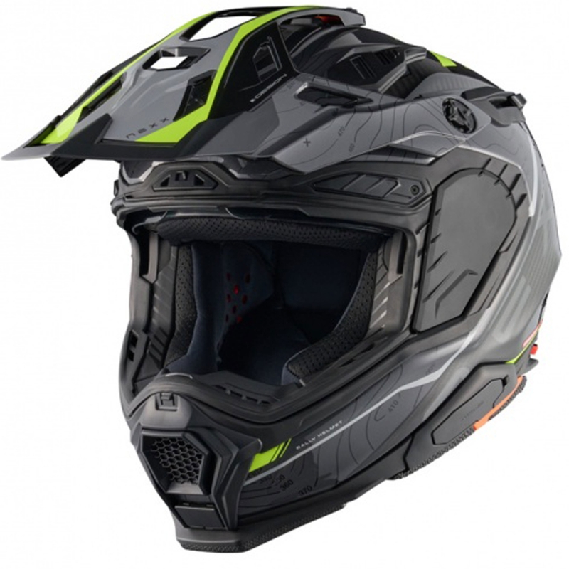 Enduro prilba na motorku Nexx X.WED3 Furka šedo-fluo žltá