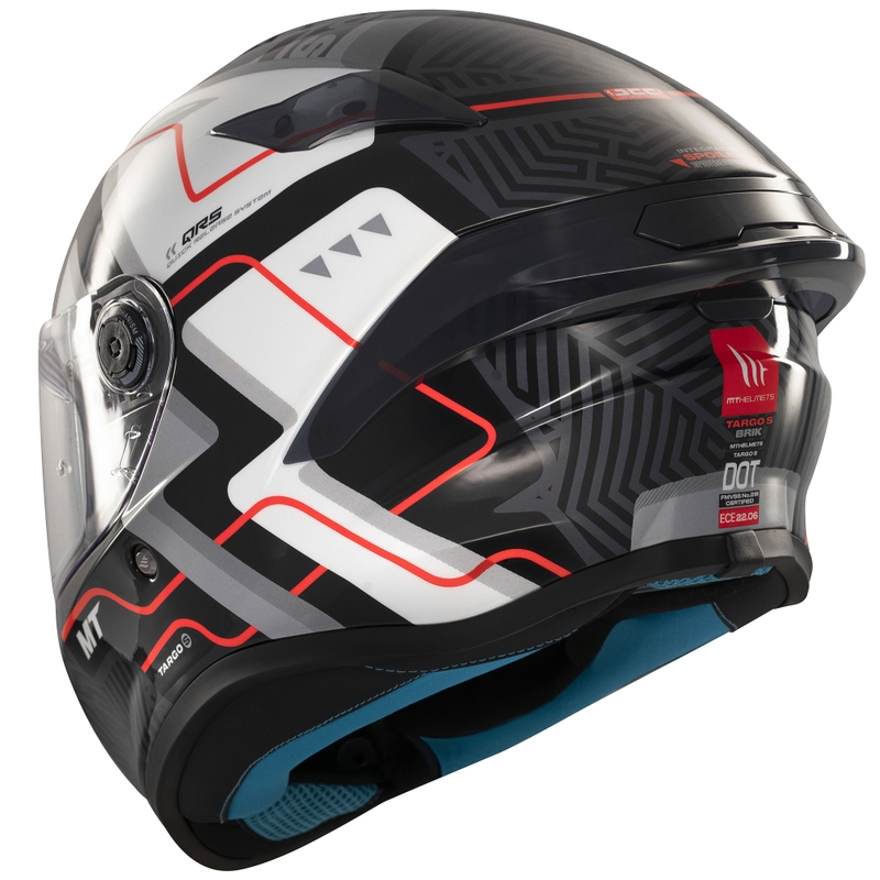 Integrálna helma na motorku MT Targo S Brik lesklá čierno-biela