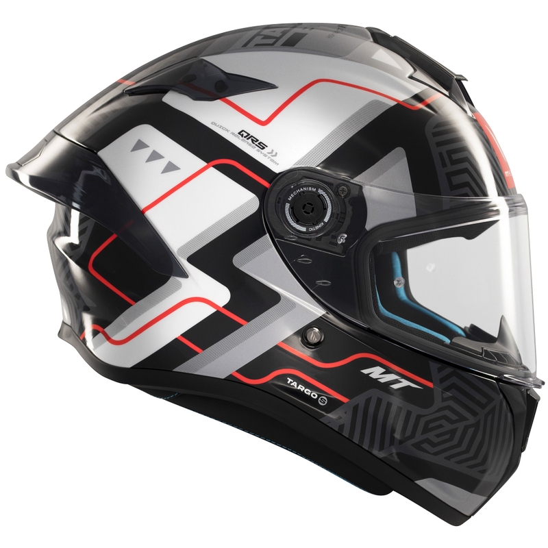 Integrálna helma na motorku MT Targo S Brik lesklá čierno-biela
