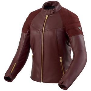 Dámska kožená bunda na motorku Revit London aubergine